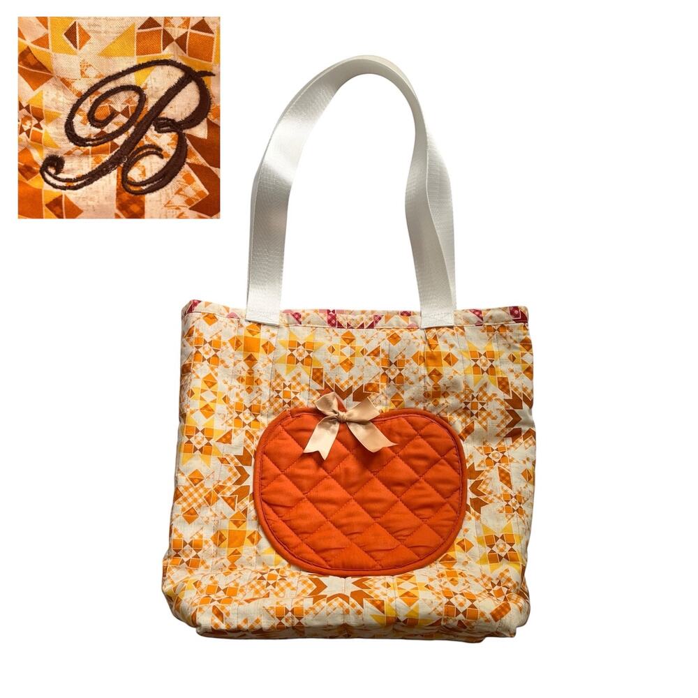 Embroidered "B" Handmade Tote Womens Handbag Boho Fall
